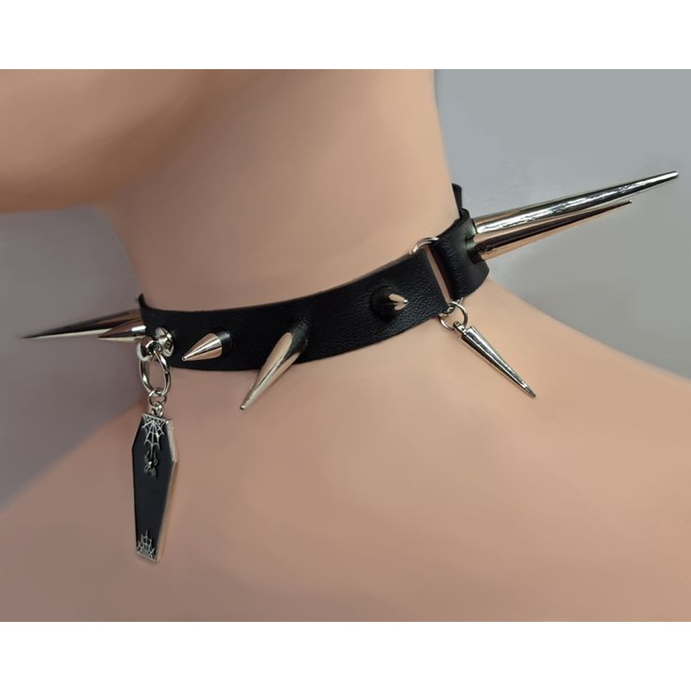 NekoGirl Collars - Dead inside handmade Choker - Zwart
